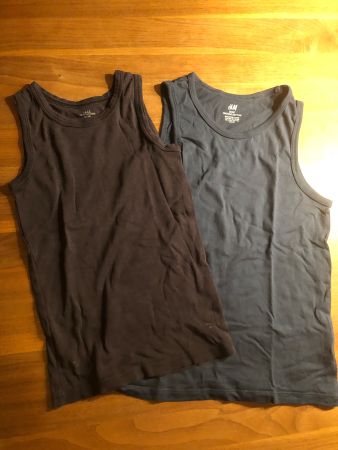 MUSKELSHIRTS/ UNTERHEMDEN blau 134/140 H&M