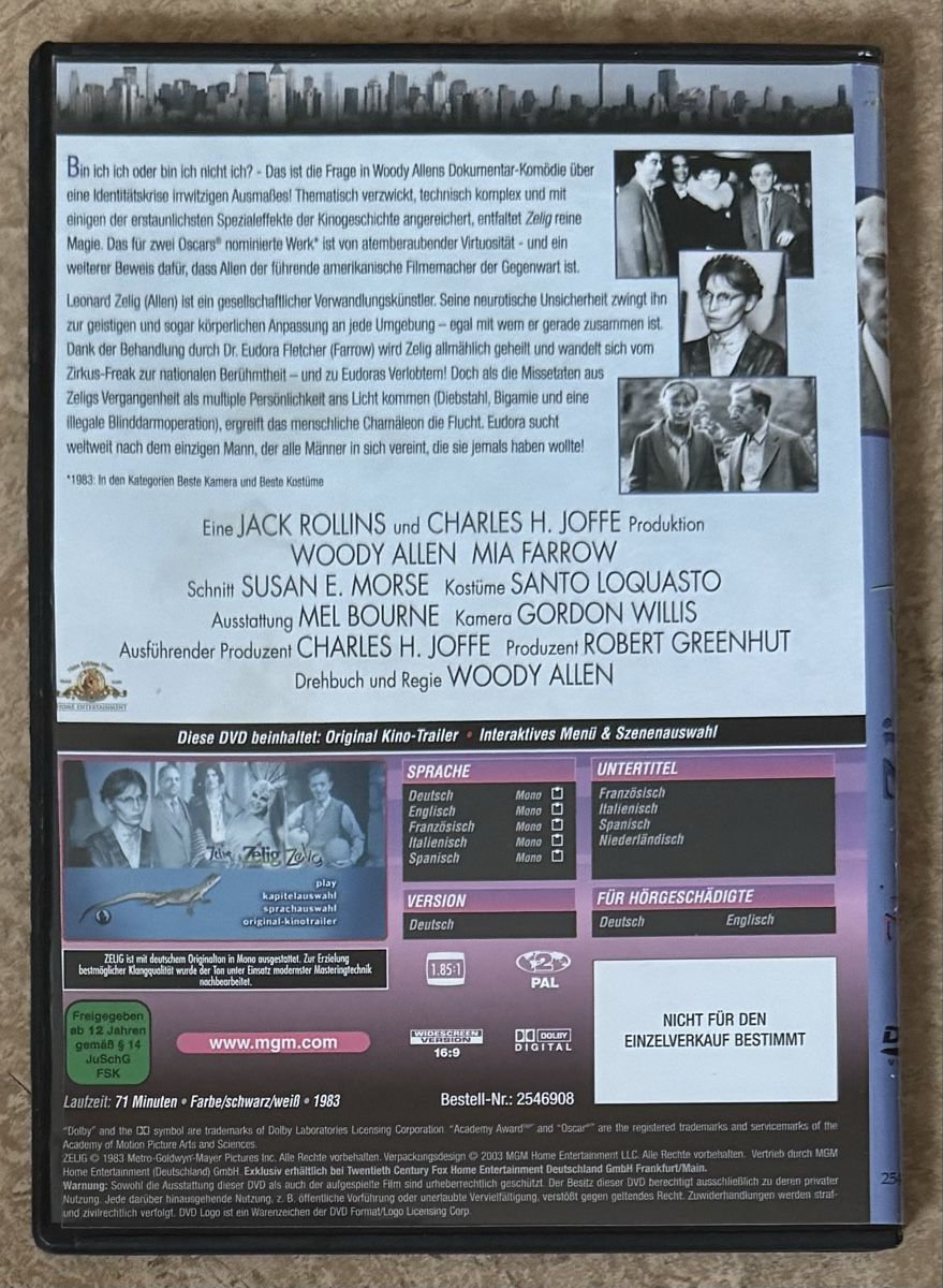 Tous les DVDs: ZELIG – Neuf (Voir description) à Dietikon par AndreaSch01 1