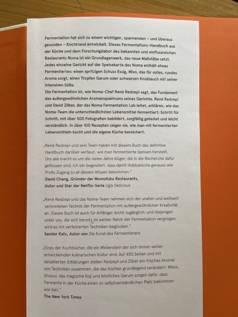 Livres: Noma Handbuch Fermentation Kochbuch – Neuf (Voir description) à Villmergen par Savogin 1