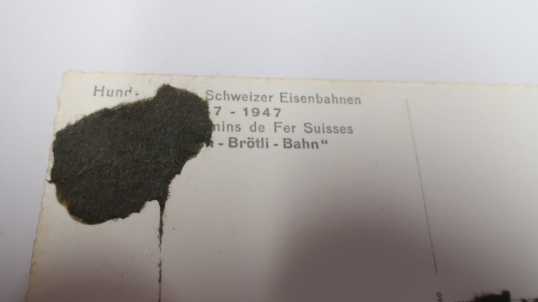 Cartoline postali: Hundert Jahre Schweizer Eisenbahnen. Brötli bahn – Difettoso da Cormoret venduto da Pascalll2001 3