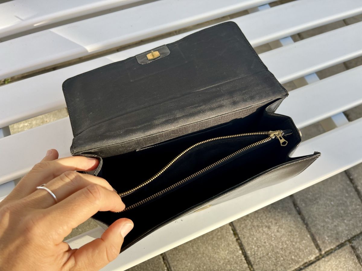Borse da donna: Retro Handtasche Leder schwarz – Usato da Rhäzüns venduto da duudii 4