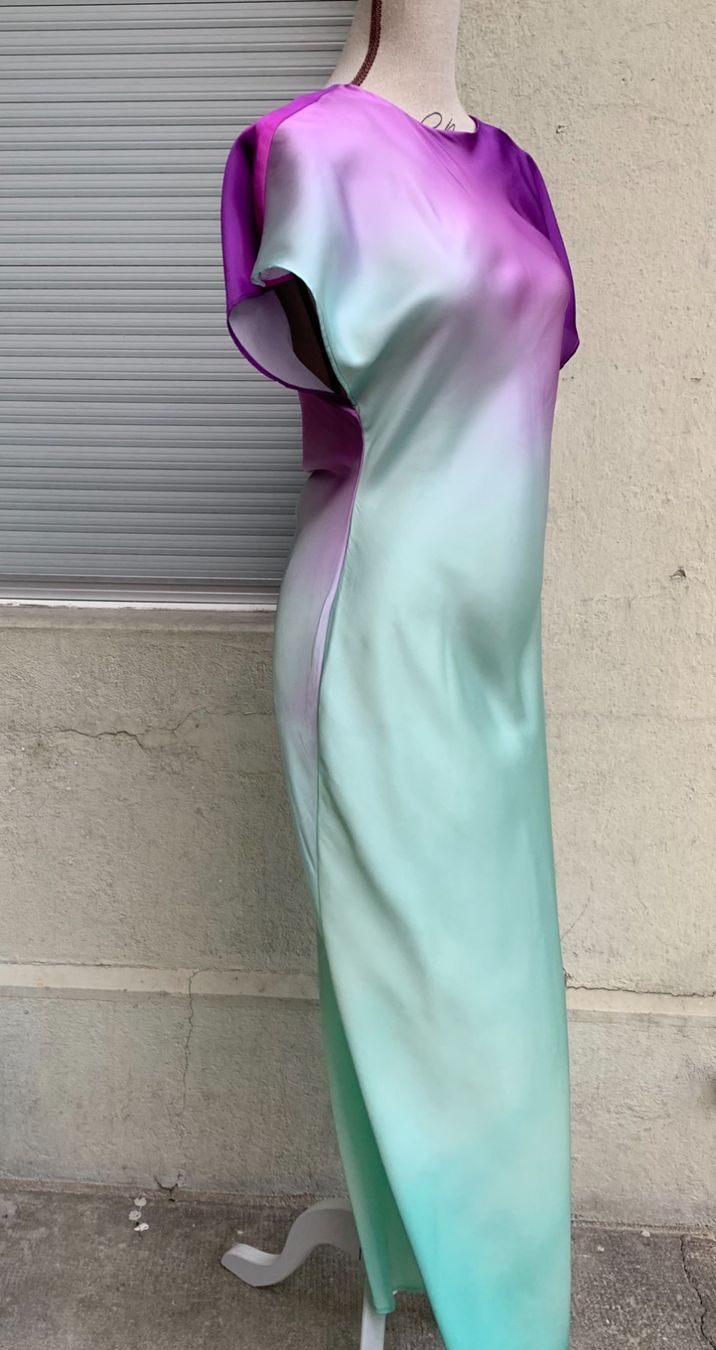 Zara Vestiti: Splendide longue robe tie-dye ZARA dégradé violet vert  t.S – Nuovo (secondo la descrizione) da Martigny venduto da only__you 4