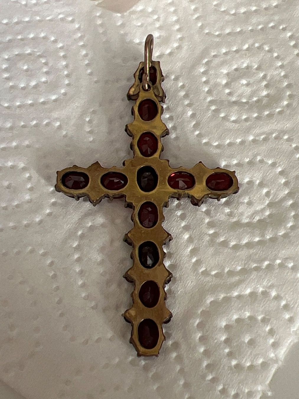 Anhänger: Biedermeier Kreuz mit Granat – Gebraucht aus Seon von Sunny-Schmuck78 2