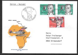 Sonderflug Mittelholzer Gedenkflug Zürich-Nairobi 13.2.1977
