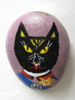 Briefbeschwerer  "Katzengeneral" handgemalt Unikat