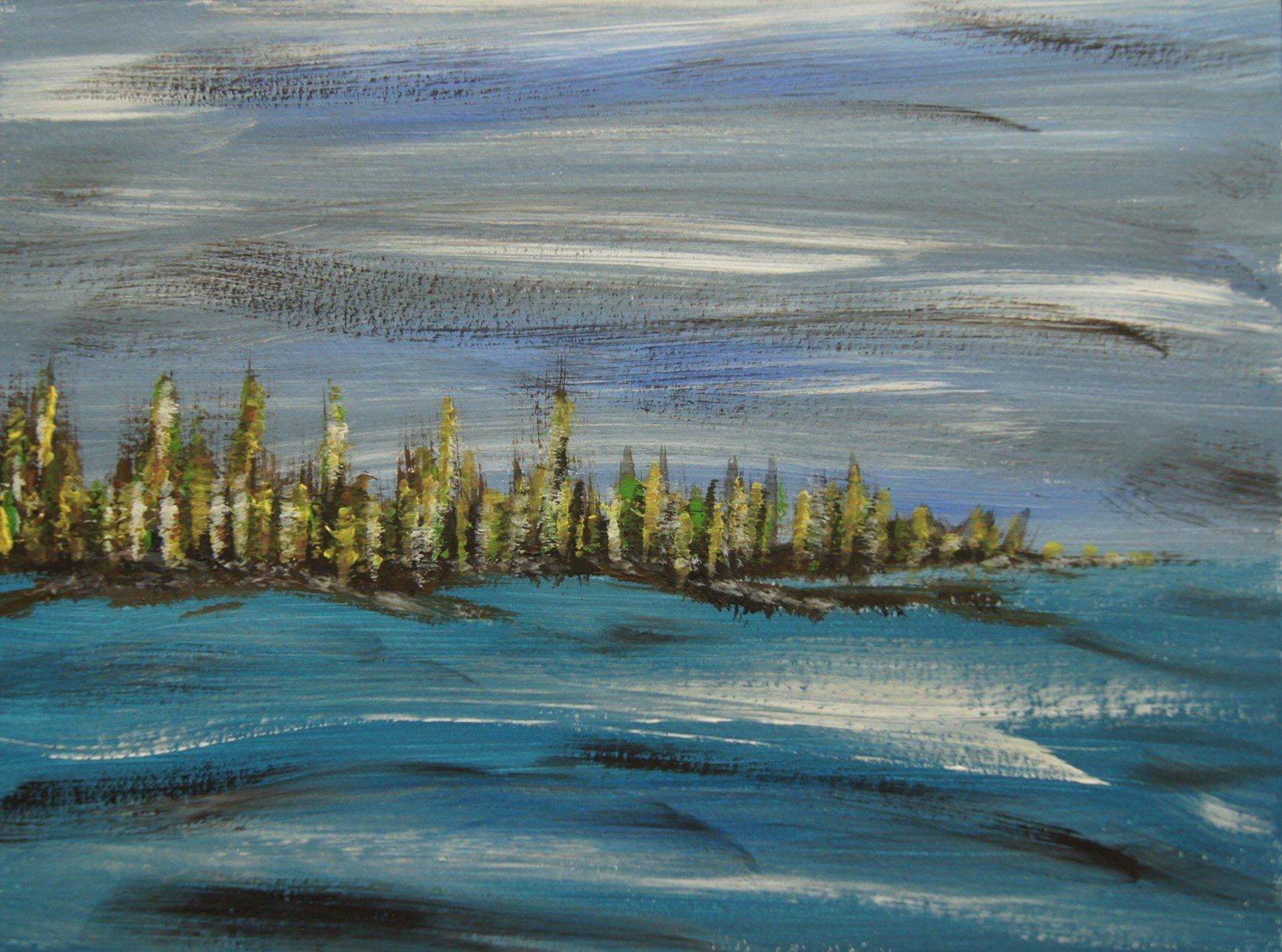 Dipinti: Acryl auf Karton: Küste VI – Nuovo (secondo la descrizione) da Fribourg venduto da erw_68dx