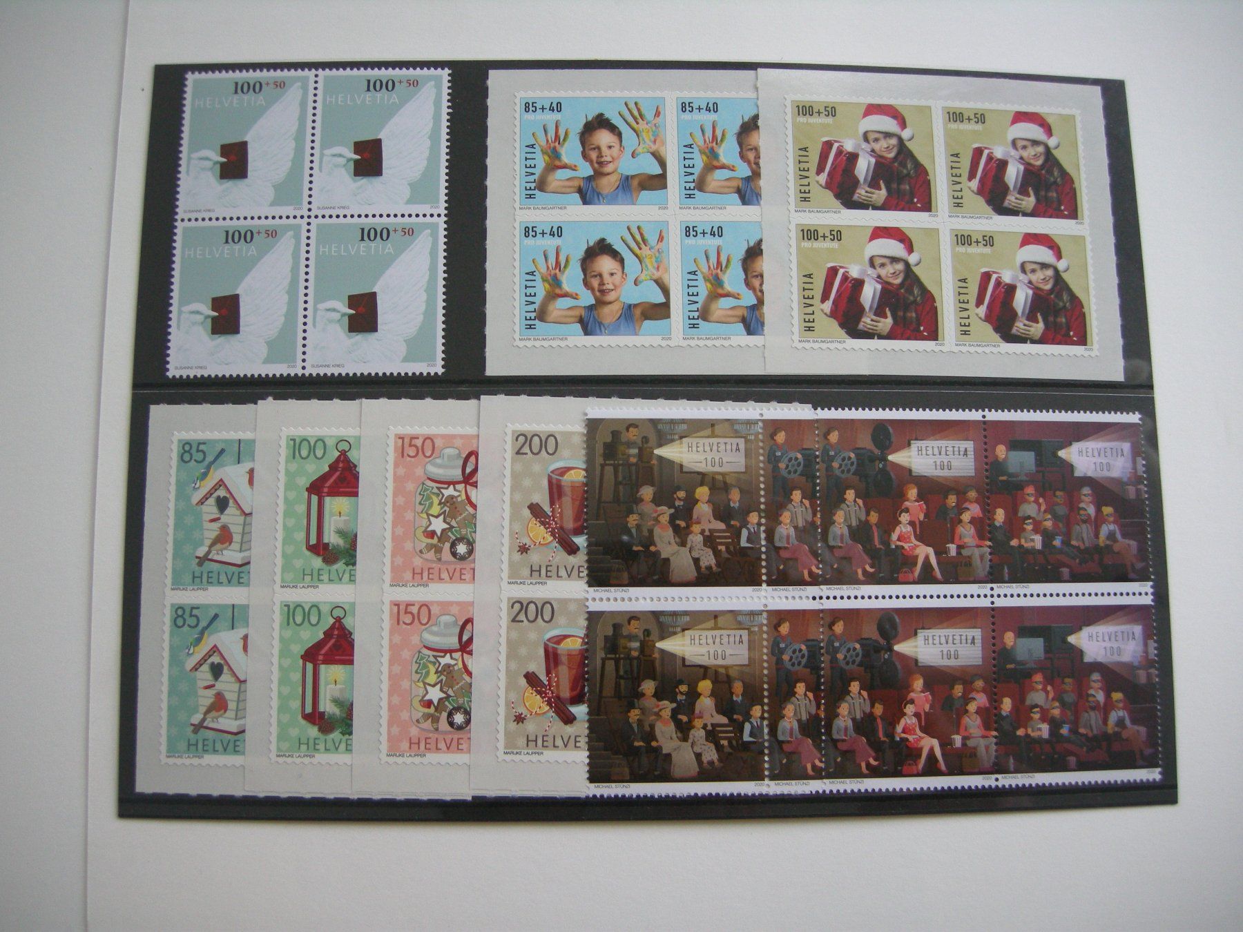 Alle Briefmarken: 2020 EMISSION 4, 4er BLOCKS POSTFRISCH, FRANKATUR, postpreis – Gebraucht aus Rüti ZH von jupi1945 1