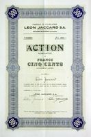 Léon Jaccard SA Fabrique de Coupe-Verre, Auberson - 1926