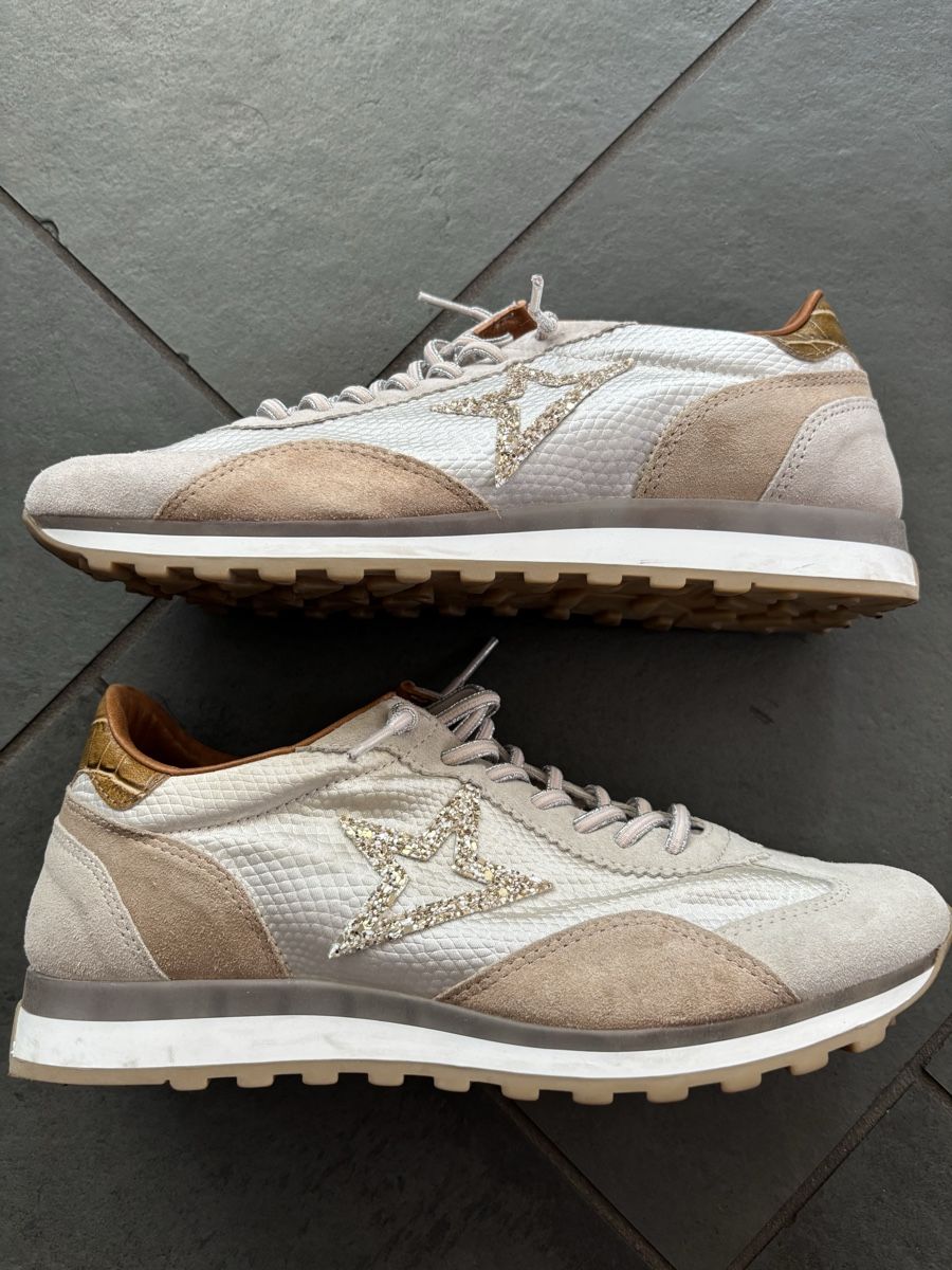 Damenschuhe: Damen Sneaker Cetti beige-weiss – Gebraucht aus Münsingen von Richigen 2