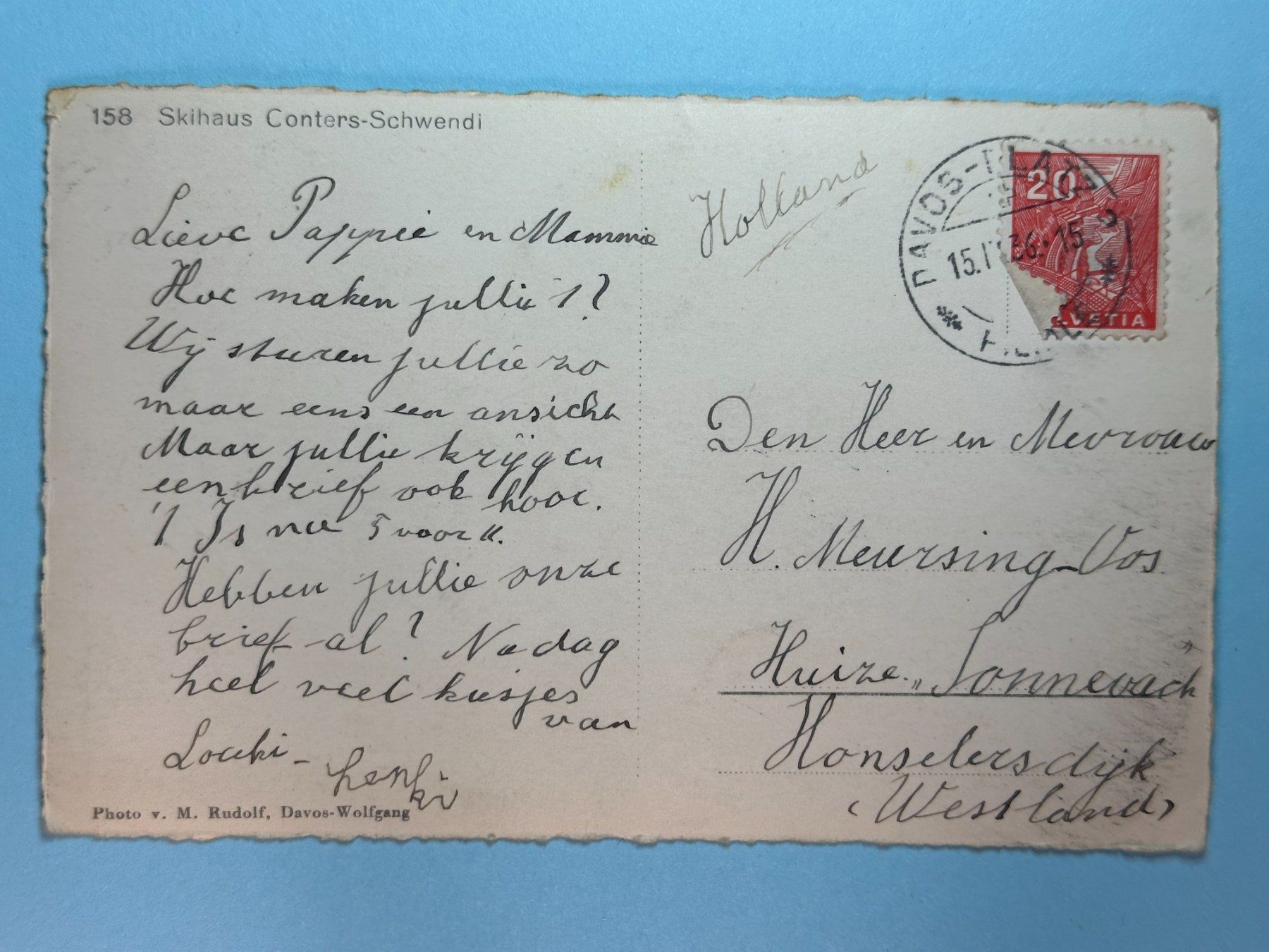 Cartoline postali: Skihaus Conters-Schwendi – Usato da Steg VS venduto da danwer74 1