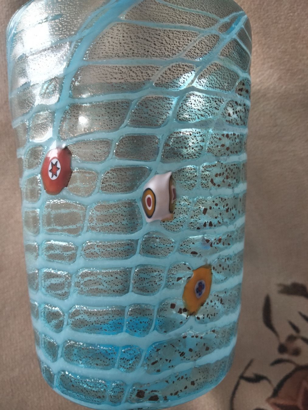 Murano Gläser: Wasser Glas Murano Millefiori eisblau  – Neu (gemäss Beschreibung) aus Küsnacht ZH von turtlehouse 1