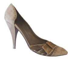 GUCCI : Escarpins en cuir velours et velours 40.5