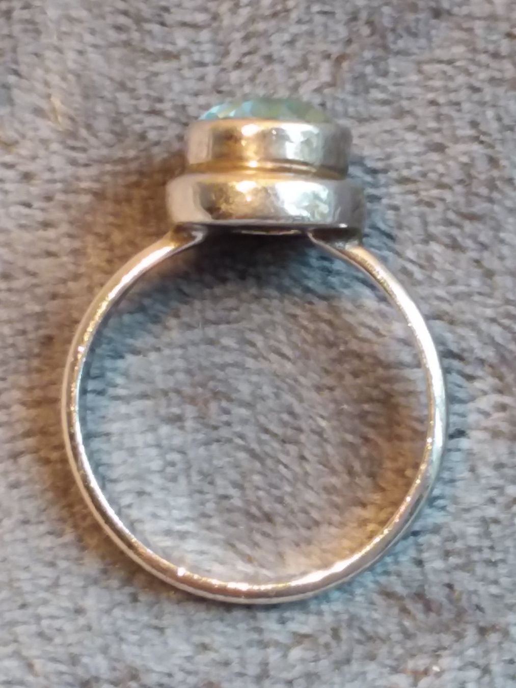Anelli: Blauer Topas Sterling Silber Ring, Gr. 57 – Usato da Zürich venduto da philpip 5