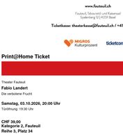 2x Fabio Landert Tickets @ Basel Theater Fauteu; 03.10.2026