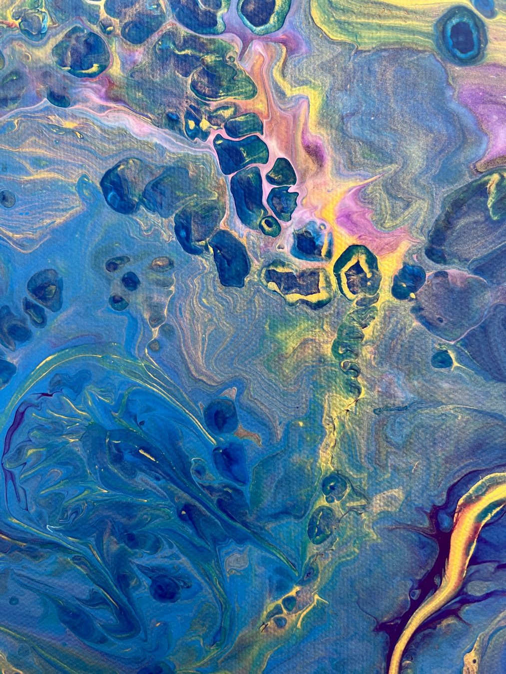 Gemälde: Blaues Acrylgemälde 25x25 Einzelstück – Neu (gemäss Beschreibung) aus Hochdorf von Jasminurschel 4