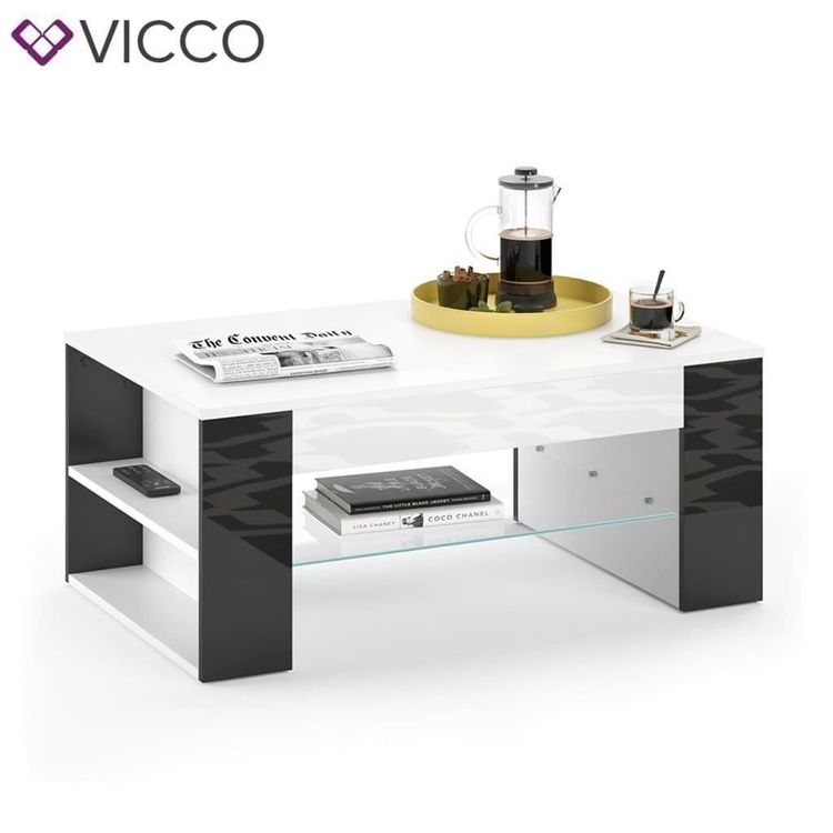 AUVYI Couchtisch Räuchereiche 102x50x36cm - Moderner Wohnzimmertisch Aus Holzwerkstoff