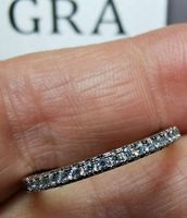 Bague argent avec diamants de moissanite certifiés GRA