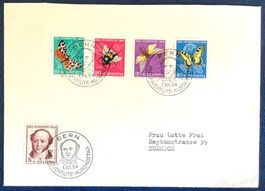 1954 Pro Juventute FDC / Bern nach Zürich