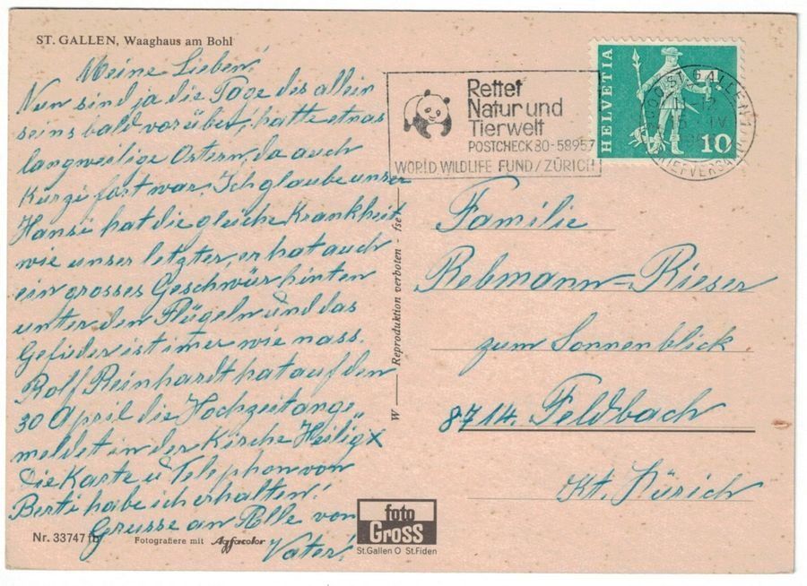 Cartoline postali: St. Gallen, Waaghaus, Bata, Oldtimer, gelaufen 1966 – Usato da Frauenfeld venduto da POML 1
