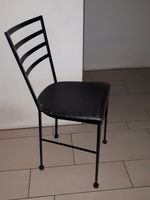 6 schwarze Design Metallstühle