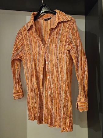 Neuw. Krinkelbluse - orange - Gr.XL