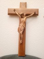 Magnifique Crucifix en bois, 50 cm. Art religieux artisanal