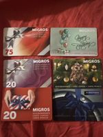 Lot de 6 Cartes cadeau Migros vide pour collection 