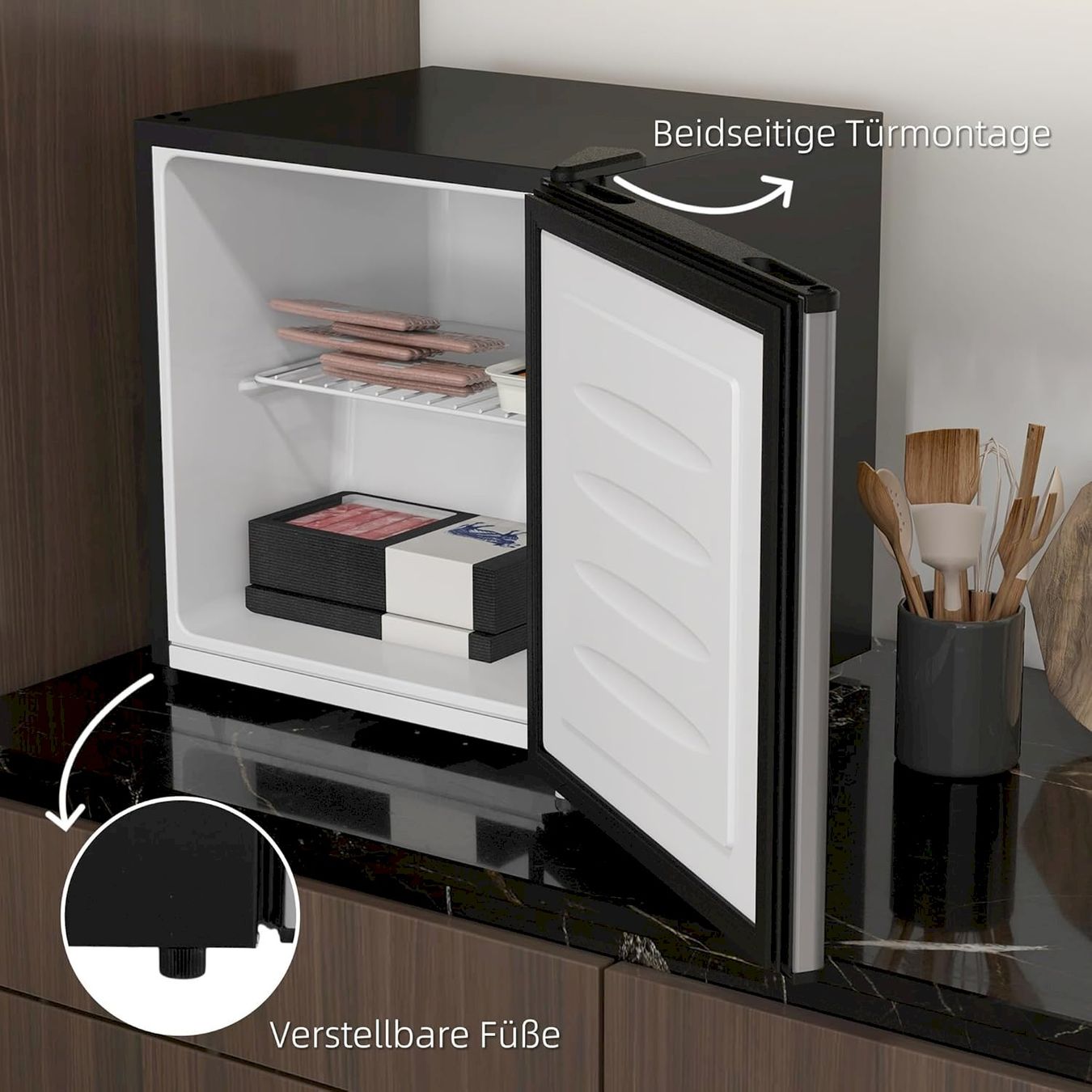 Frigoriferi & Refrigeratori: HOMCOM Mini-Gefrierschrank 35L silber – Nuovo e nell'imballaggio originale da Bottighofen venduto da zaap 5