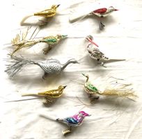 Christbaumschmuck - Glasvögel - 8 Stück