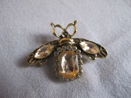 Brosche  Biene mit Strass, Modeschmuck!