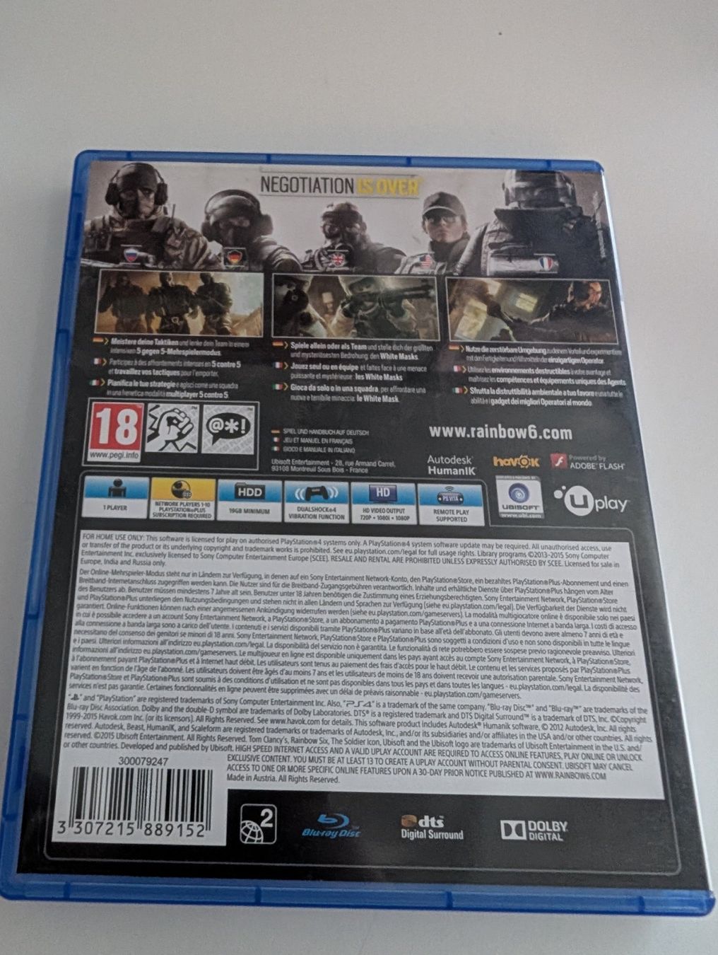 Sony Giochi: Rainbow Six Siege - PS4 Playstation 4 Game – Usato da Hünenberg See venduto da SpecialEditionGaming 1