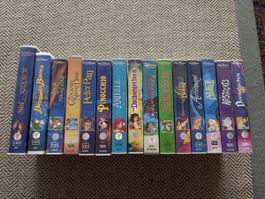 15 originale Walt Disney VHS Kassetten 