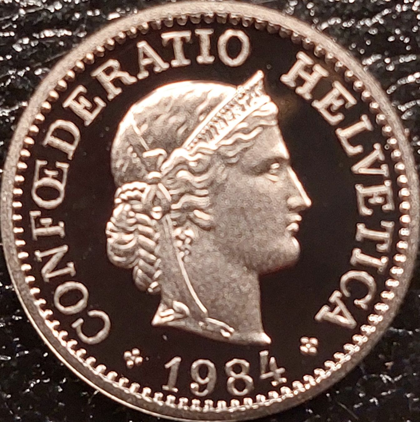 Tutti le monete: 10 Rappen 1984 stgl. / aus Münzsatz – Nuovo (secondo la descrizione) da Arch venduto da coinsandmore