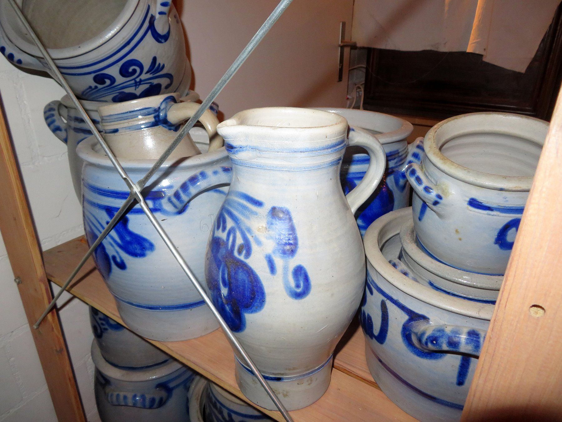 Pentole: Sammlung grau/blauer lasierter Steinguttöpfe 18 Stück – Usato da Zofingen venduto da Schekke 3