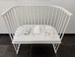 Babybay Beistellbett Boxspring weiss 89x51cm gebraucht
