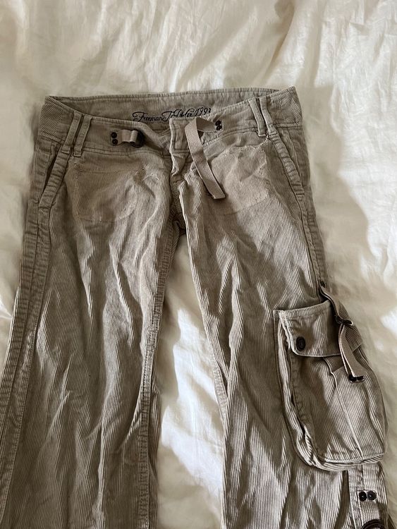 Y2K low waist cargo pants beige cord Kaufen auf Ricardo