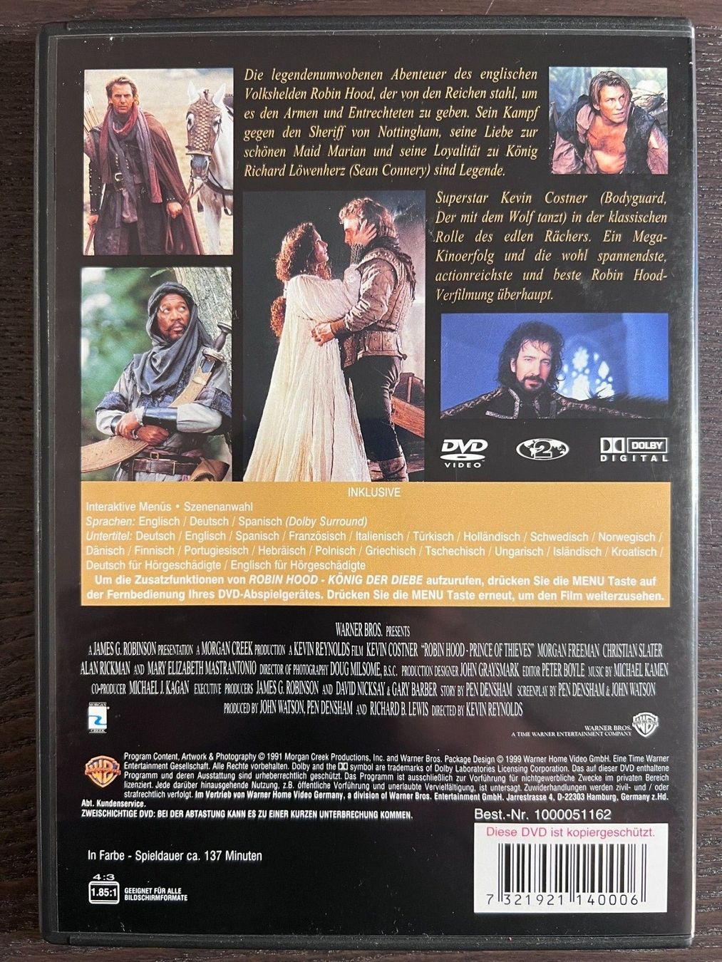 Alle DVDs: Robin Hood (Kevin Costner) – Gebraucht aus Zürich von FilmFreunde 1