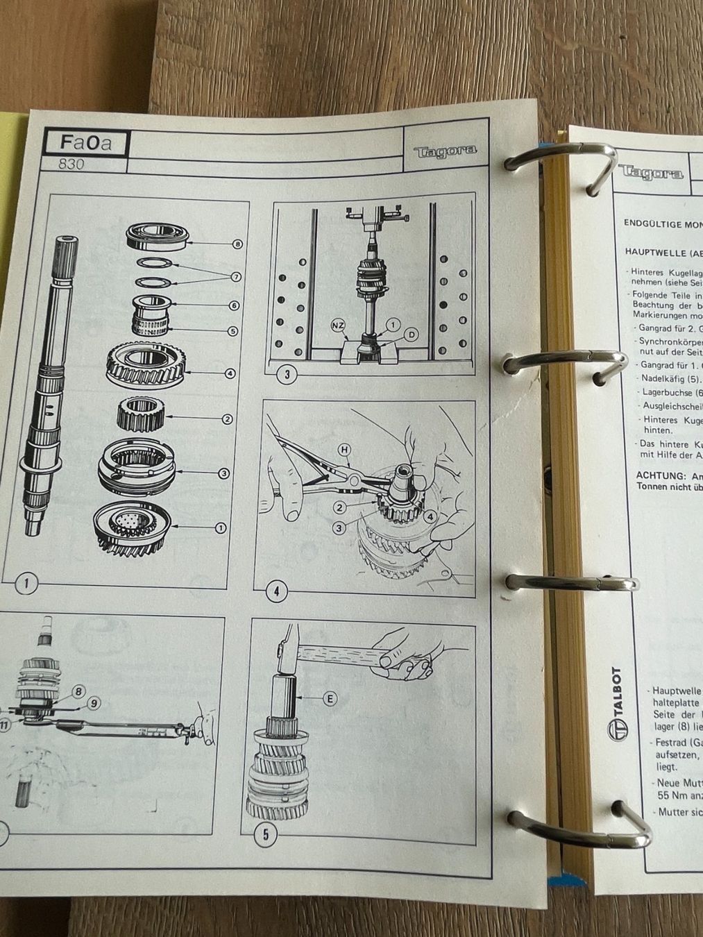 Libri: Werkstatthandbuch Talbot Tagora (Original Vertreterbuch) – Usato da Studen BE venduto da Cha1724 5