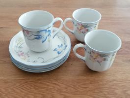Villeroy & Boch - Riviera - 3 Mugs + 4 Dessert Tellern
