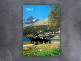Plakat «St. Moritz» Pferdekutsche