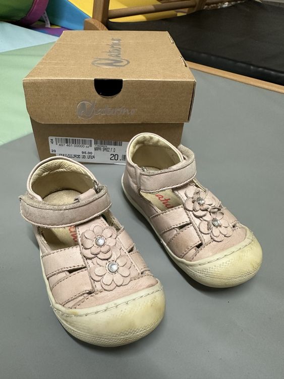 Naturino Chaussures filles: Naturino Sommer-Lauflern-Schuhe / Sandalen Gr. 20 (19) Leder – D'occasion à Toffen par jeapamale