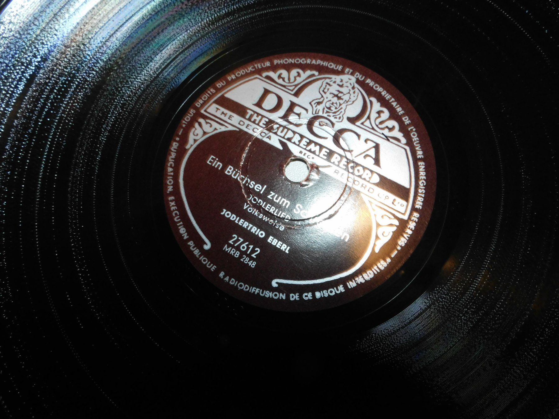 Dischi in vinile: Grammo LP Schellackplatte Jodlertrio Eberl - ein Büchsel – Usato da Sursee venduto da 76 3