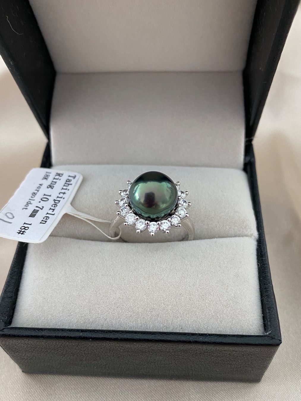 Ringe: 10.7mm Tahiti Perlen Ring /echte Perle – Neu und originalverpackt aus Sarnen von Yingsperlen1