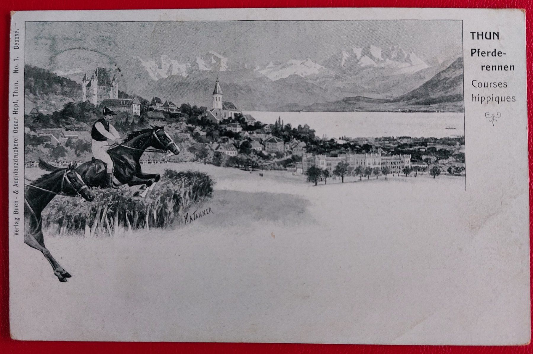 Cartoline postali: Thun Pferderennen 1903 // Vollstempel – Usato da St-Légier-La Chiésaz venduto da Theo005