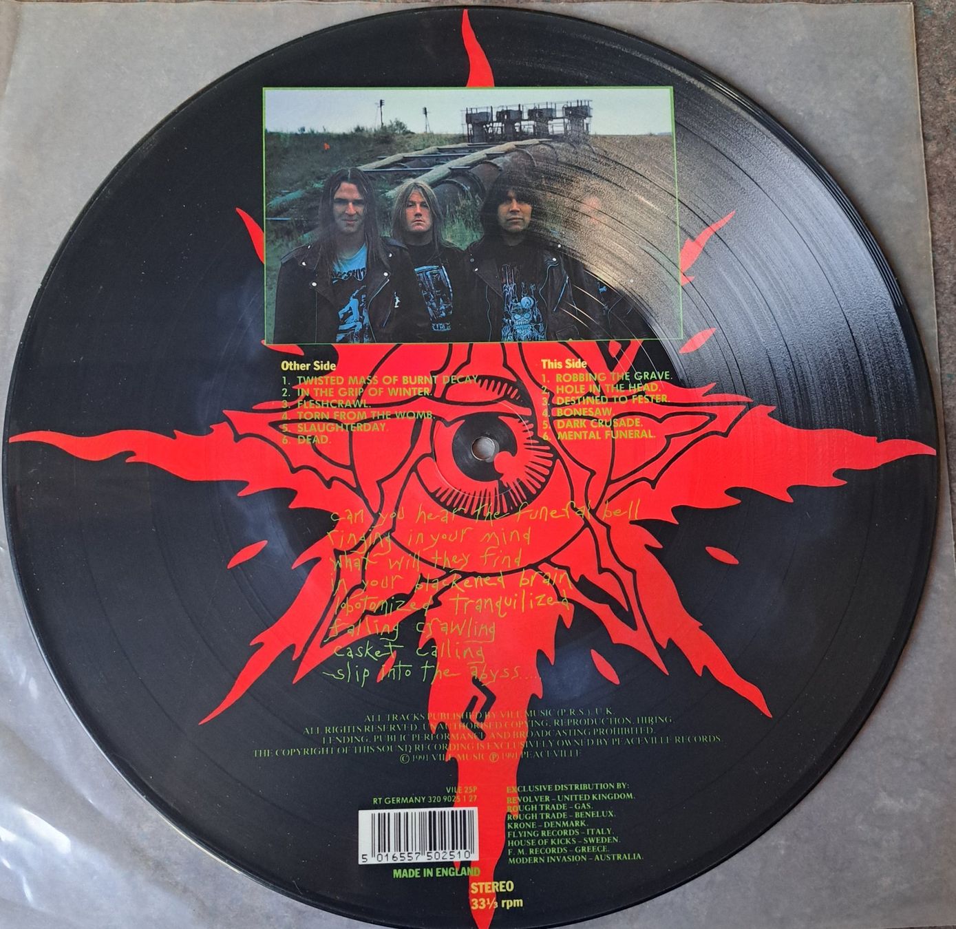 Dischi in vinile: Autopsy - Mental Funeral LP Picture Disc – Usato da Solothurn venduto da Temple_of_Triton 1