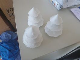 Porzellan Tannenbäume leuchten
