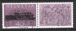 BRIEFMARKEN - SCHWEIZ - 100 JAHRE GOTTHARD - BAHN 1882-1982