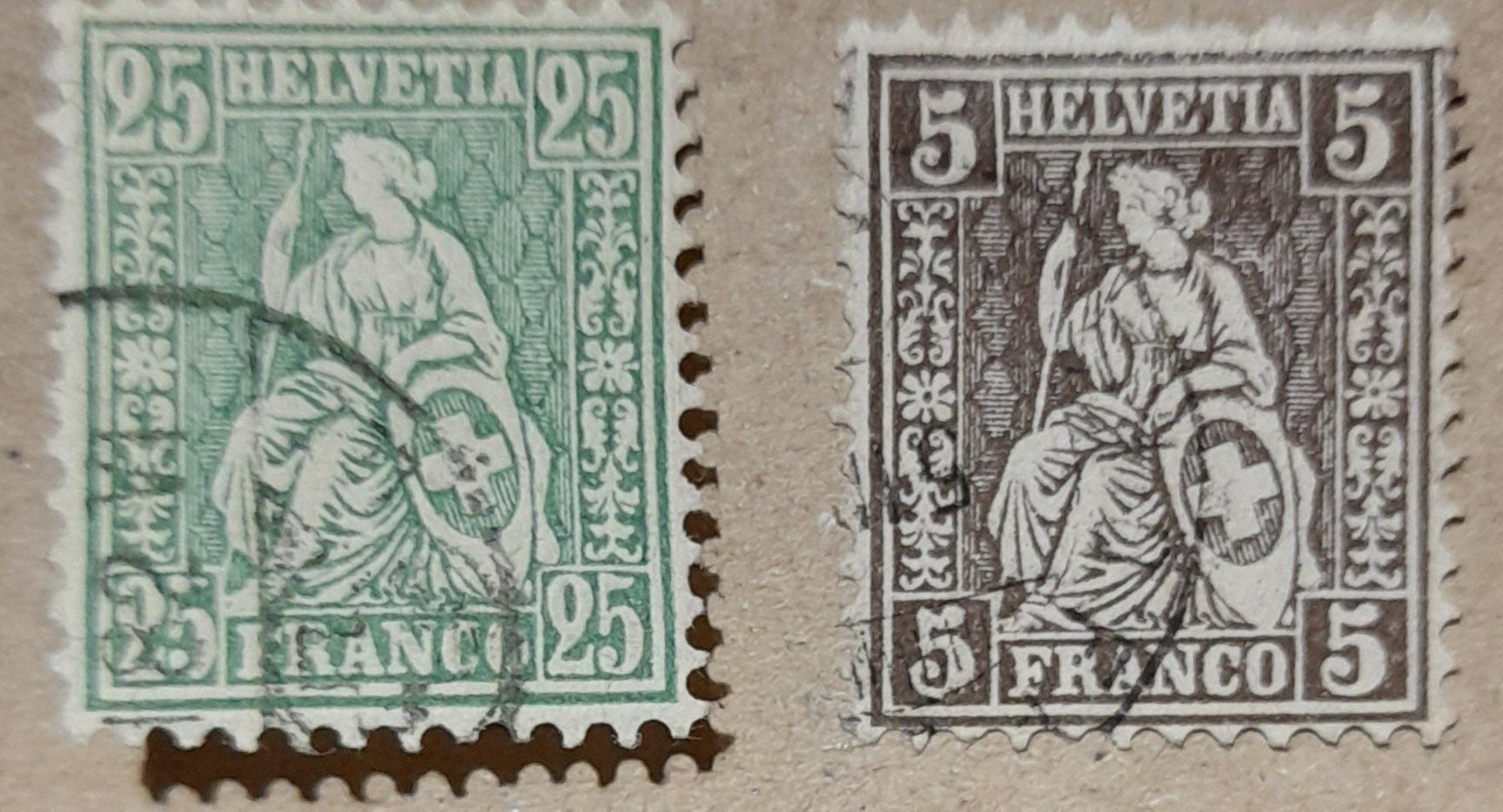 Tutti i francobolli: Sitzende Helvetia mit Faserung – Usato da Balgach venduto da SIMEON27