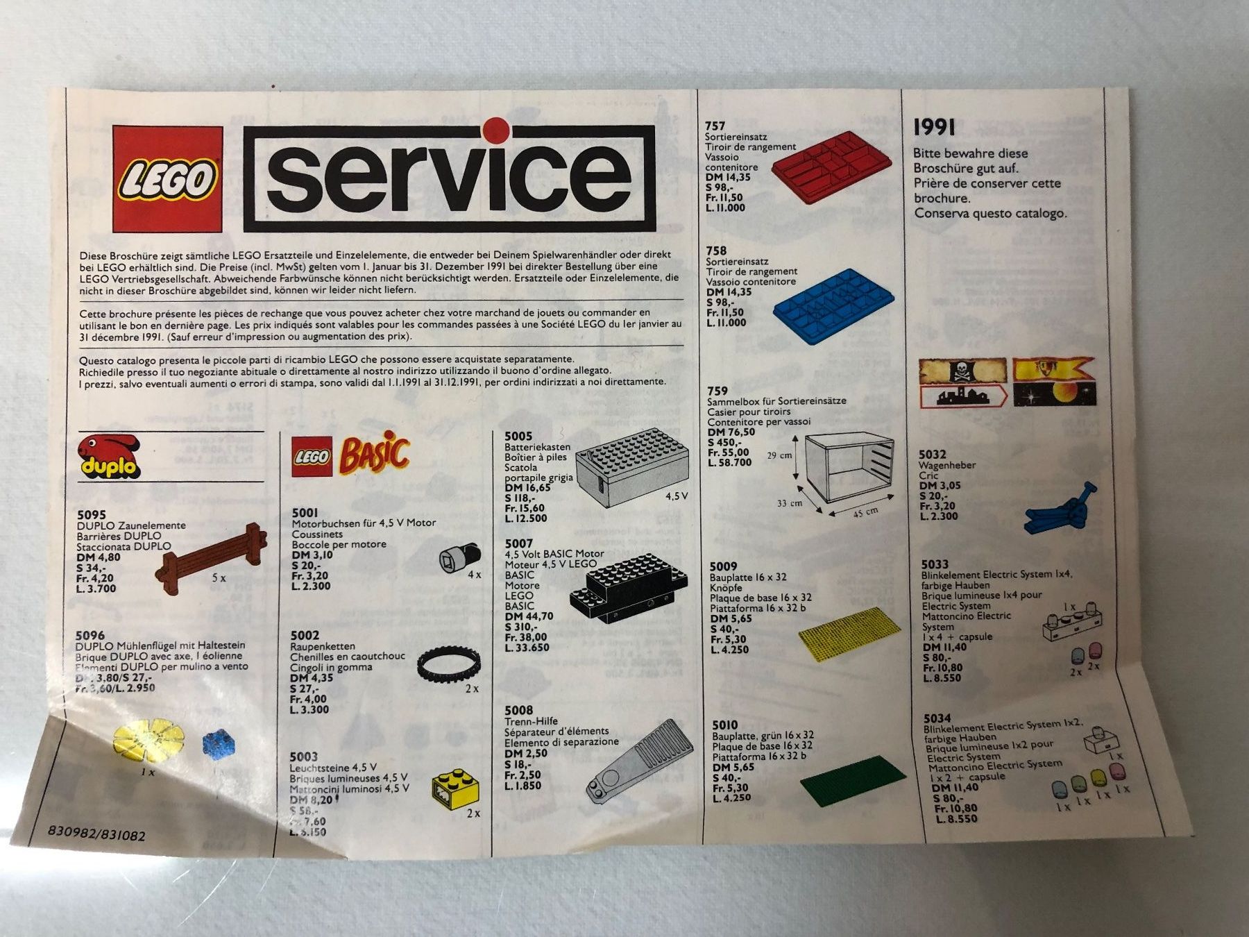 Lego Documenti: LEGO Service Prospekte 4 Stück – Usato da Brunnen venduto da Allerwaren 2