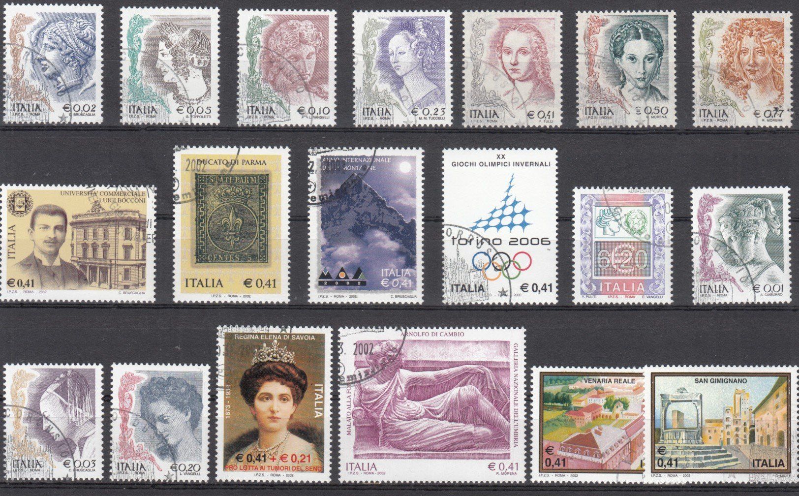 Tous les timbres: Italien 2002 mit ET – D'occasion à Bürglen TG par StampGraf 2